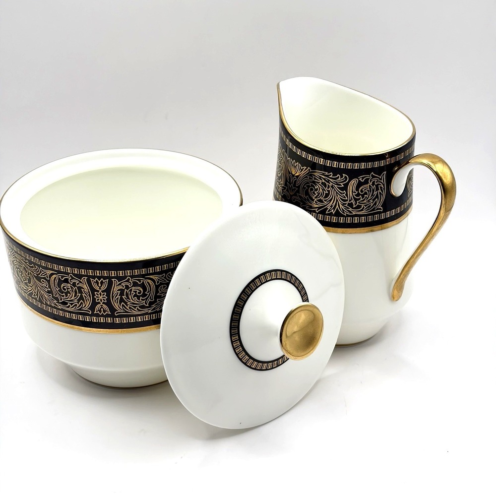 Mikasa Bone China Mount Holyoke A1-114 Cream And Sugar Bowl Vintage